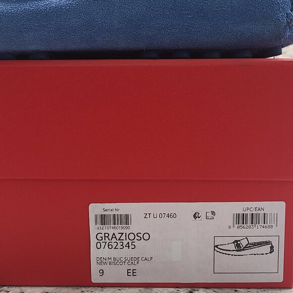 Ferragamo Grazioso Men's Loafer - Indigo Blue Suede - Picture 9 of 14